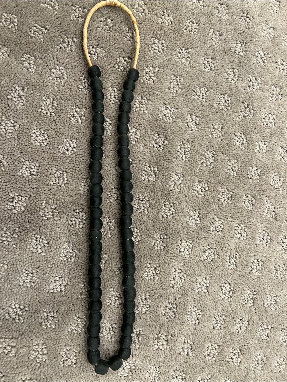 Black Matte Beaded Necklace